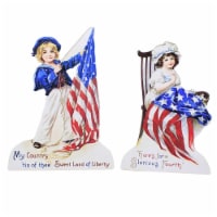 Patriotic Americana Dummy Board Set/2 Wood Die Cut Patriotic Stars Flag Rl6571