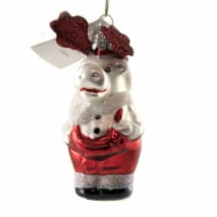 Golden Bell Collection Reindeer In Red Trousers Ornament Czech Antlers Santa An531