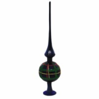 Inge Glas Shiny Blue Midnight Squared Tree Topper Free Standing 21174T032