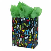 Hallmark #54 Large Birthday Gift Bag with Tissue Paper (Black Letters) Perspective: Main