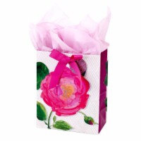 Hallmark #63 Medium Gift Bag with Tissue Paper (Pink Rose) Perspective: Main
