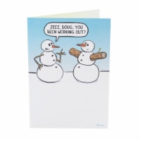 Christmas Card #29: Hallmark Shoebox Funny Christmas Card (Buff Snowman) Perspective: Main