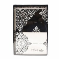 Hallmark Thank You Notes - Black and Ivory Scroll Perspective: Main