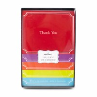 Hallmark #67 Assorted Solid Color Thank You Note Cards with Envelopes Perspective: Main