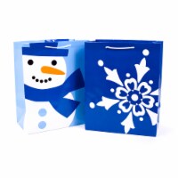 Hallmark  Holiday Snowman and Snowflake Large Gift Bags Perspective: Main