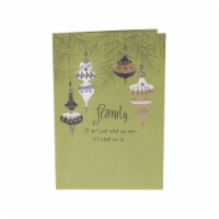Holiday Card #58: Hallmark Christmas Card for Relative (Gold Ornaments) Perspective: Main