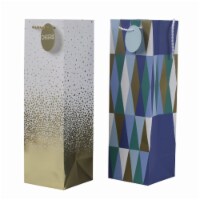 Bottle Gift Bags #49: Hallmark Bottle Gift Bags Cheers and Geometric (Pack of 2) Perspective: Main