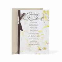 Hallmark  Mahogany Religious Sympathy Card - They Leave Footprints Perspective: Main