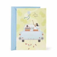 Hallmark  Mahogany Wedding Card - Wedding Bouquet Toss Perspective: Main