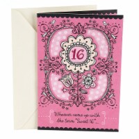 Hallmark  16th Birthday Card - Sweet Flowers Perspective: Main