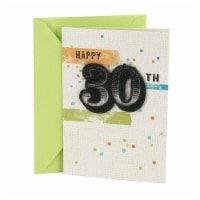 Hallmark  30th Birthday Card - Stripes and Dots Perspective: Main