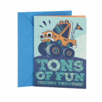 Birthday Card for Kid #4: Hallmark Monster Truck Sticker Card Perspective: Main