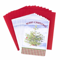 Hallmark Christmas Tree in Snow Christmas Cards Perspective: Main