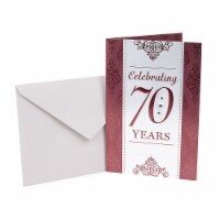 Hallmark  70th Birthday Card - Scrollwork Pattern Perspective: Main