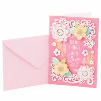 Hallmark  Signature Birthday Card - Scattered Flowers Perspective: Main