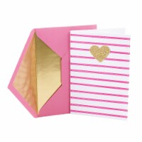 Hallmark  Signature Women's Birthday Card - Heart and Stripes Perspective: Main