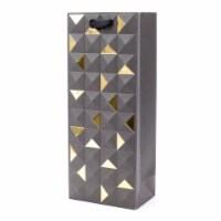 Bottle Gift Bag (#80): Signature Black and Gold Emboss Perspective: Main
