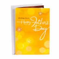 Father's Day Card #25: Hallmark Father's Day Card (Orange Starbursts Happy Father's Day Wishes) Perspective: Main