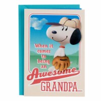Father's Day Card #27: Hallmark Father's Day Card for Grandpa From Kids (Snoopy Pop Up Baseball) Perspective: Main