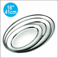 Star Dist 2363 16 in. Stainless Steel Oval Tray