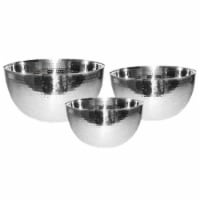 Starcrafts 92297 Stainless Steel Hammered Bowl Set, 3 Piece