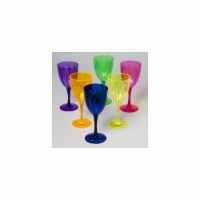 DDI 1851760 Translucent Colored Plastic Wine Glass Case of 48 Perspective: Main