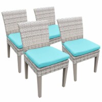 TK Classics Fairmont Patio Dining Side Chair in Turquoise (Set of 4)