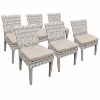 TK Classics Fairmont Patio Dining Side Chair in Wheat (Set of 6)
