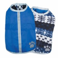 Zack & Zoey UM210 30 19 NorEaster Dog Blanket Coat, Blue - 2XL