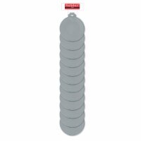 Proselect ZW7832 12 Plastic Can Cover Clip Strip, Gray - Medium