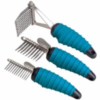 Master Grooming Tools TP450 15 Ergonomic Dematting Tool Rake 10 Blade