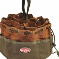 Bucket Boss Bucket Bag,Canvas,Tapered Wall,Brown  25001