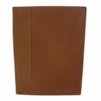 Piel Leather 2446 Letter-Size Padfolio W- Organizer - Saddle
