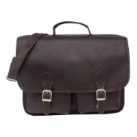 Piel 2474-CHC Chocolate Executive Two Pocket Portfolio