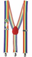 Amscan St. Patrick's Day Rainbow Suspenders with Buttons Perspective: Main