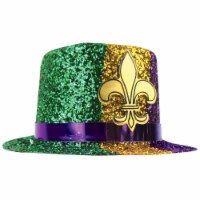Ampro Mardi Gras Mini Top Hat with Glitter Perspective: Main