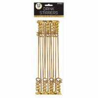 Ampro Cheers Drink Stirrers - Gold Perspective: Main