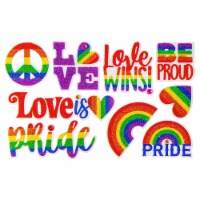 Ampro Assorted Rainbow Pride Self-Adhesive Body Jewelry Perspective: Main