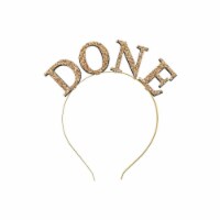 Ampro Glitter Done Graduation Headband - Gold Perspective: Main