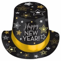 Ya Otta Happy New Year Stars Top Hat - Black Perspective: Main