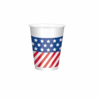 Ampro Patriotic Red/White/Blue Plastic Cups Perspective: Main