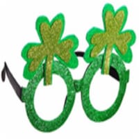 Ampro St. Patrick's Glitter Shamrock Glasses