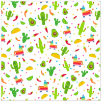 Amscan Party Bandana - White/Green Perspective: Main
