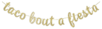 Amscan Glitter Letter Banner - Gold Perspective: Main