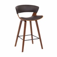 Jagger Modern 26" Wood and Faux Leather Counter Height Bar Stool