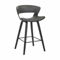 Jagger Modern 26" Wood and Faux Leather Counter Height Bar Stool