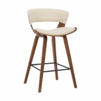 Jagger Modern 26" Wood and Faux Leather Counter Height Bar Stool