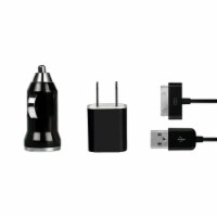 32pin USB Car Charger USB Wall Charger USB Cable Working with iPhone4 4S Black