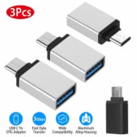 3 Packs USB C Type-C Male to USB A 3.0 OTG Male Port Converter Adapter Data Connector Android