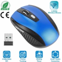 2.4G Wireless Gaming Mouse Optical Mice with Receiver 3 Adjustable DPI 6 Buttons Blue